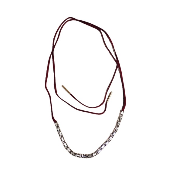 NIB- Jen Atkin x Chloe + Isabel Deep Crimson & Crystal : Gold Jewels Necklace - Picture 7 of 7